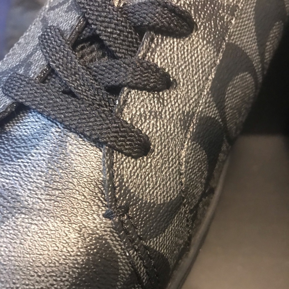 Coach Men's Black Charcoal Sneakers - Picture 3 of 9
